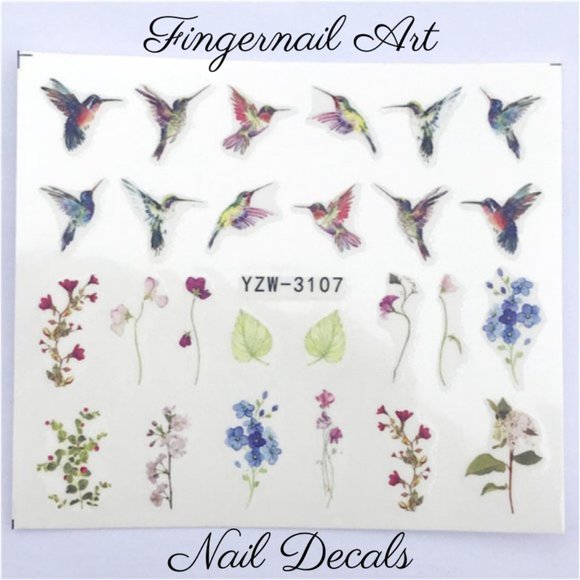 3/$15 Fingernail Art Nail Decals Waterslide Transfer Stickers - Picture 2 of 3